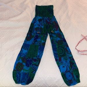 Gypsy pants blue/green